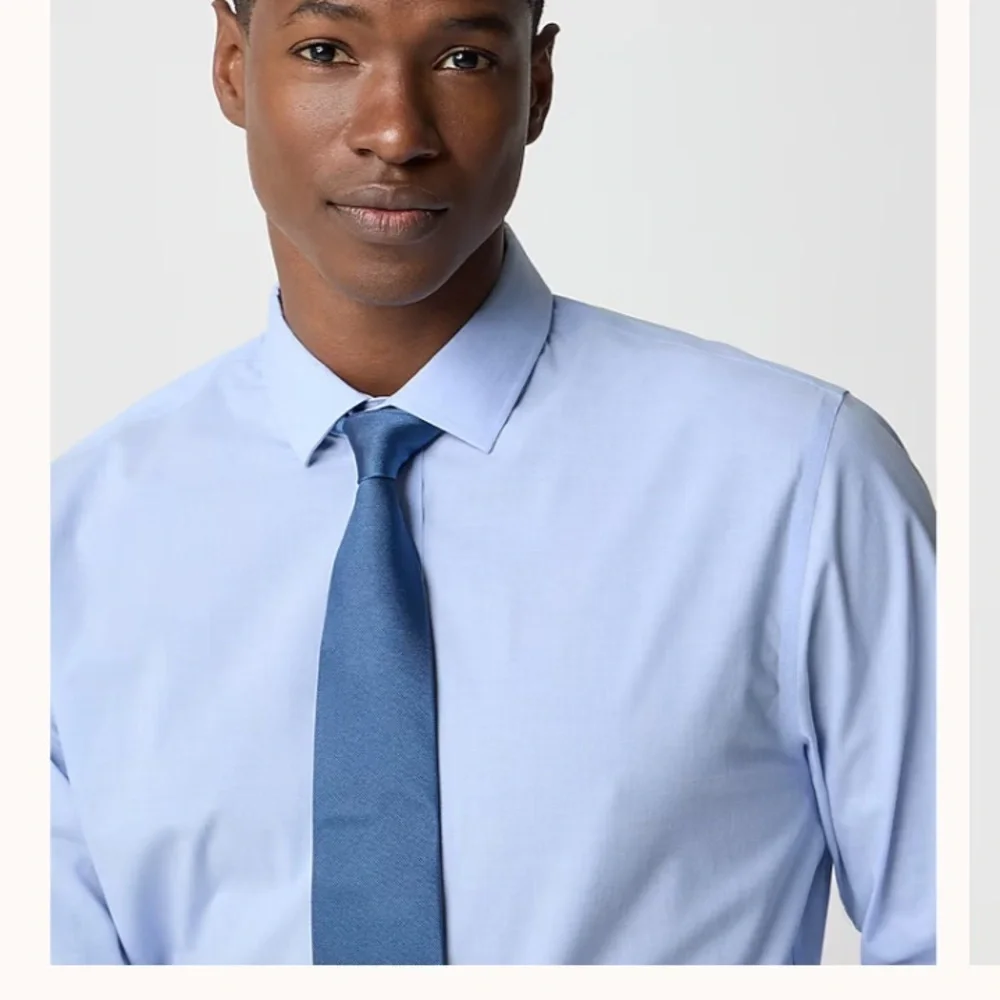 J crew classic blue Wrinkle-free dress shirt